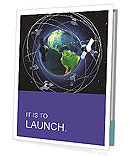 Background Of Satellites Orbiting Earth Presentation Folder