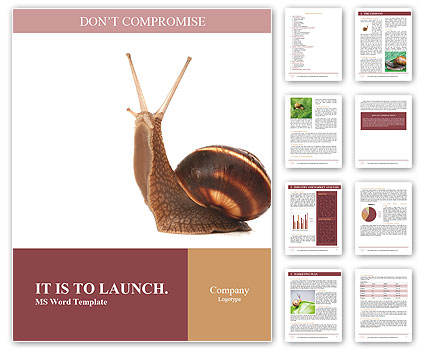 Humorous Snail On A White Background - Perfect For Entertainment! Word Template