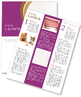 Funny Placard Of Cat And Dog Standing Side By Side As Cat Sticks Out Its Tongue Newsletter Template