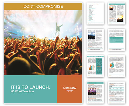 Concert Crowd: A Vibrant And Energetic Gathering Of Music Enthusiasts Word Template