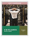 Astonished Man In A Data Center Network Environment. Word Template