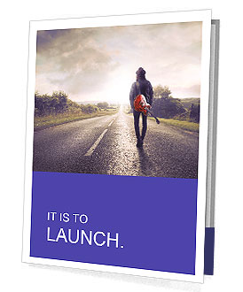 Countryside Stroll With Guitar: Young Musician's Scenic Walk Presentation Folder