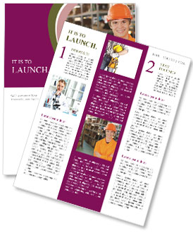 Happy Employee In A Distribution Center Newsletter Template