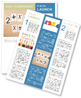 Mathematical School Card On Table For Problem Solving Newsletter Template