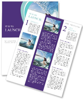 青い海の波でバレル サーフィン: チューブに乗って ニュースレター