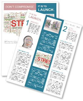 Stress Word Cloud Illustration Newsletter Template