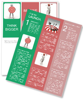 Human Character 3D Illustration: Holding Target In Rendering Newsletter Template