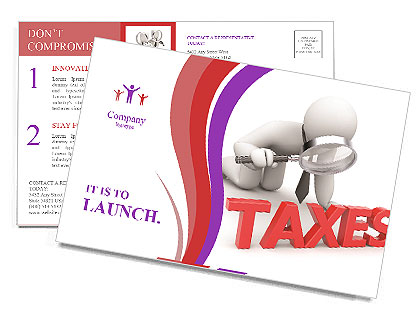 Tax Inspection: A Close Examination Of Personal Taxes Postcard Template