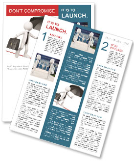 3D White Businessman Balancing Briefcase And Umbrella - Isolated On White Background Newsletter Template