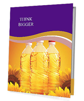 Three Bottles with Sunflower Oil Presentation Folder
