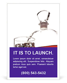 Bottle of Scotish Whiskey Ad Template