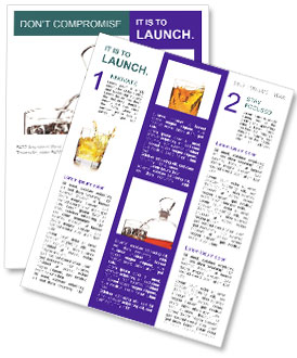 Bottle of Scotish Whiskey Newsletter Template