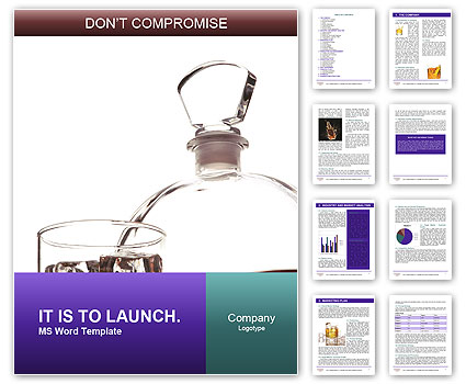 Bottle of Scotish Whiskey Word Template