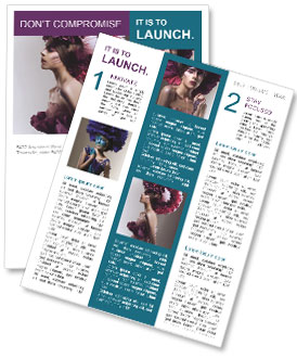 Model in Creative Pink Wig Newsletter Template