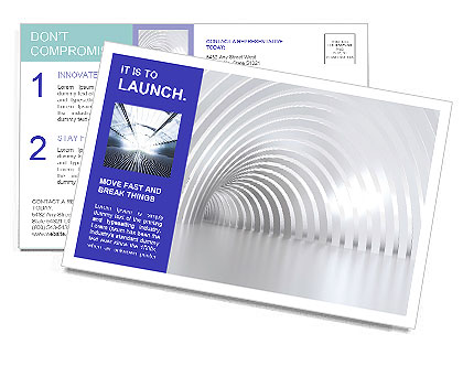 White Tunnel Postcard Template