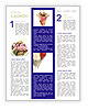 Ice Cream Decorated with Strawberry Newsletter Template
