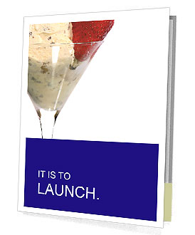 Ice Cream Decorated with Strawberry Presentation Folder