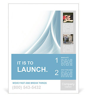 Light Blue Lines Poster Template