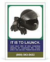 Black Racing Helm and Gloves Ad Template