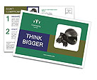 Black Racing Helm and Gloves Postcard Template