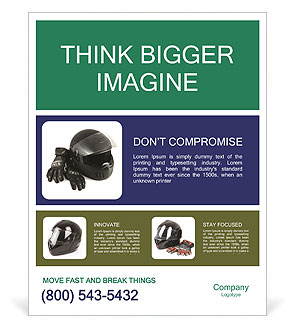 Black Racing Helm and Gloves Poster Template