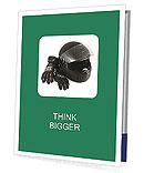 Black Racing Helm and Gloves Presentation Folder