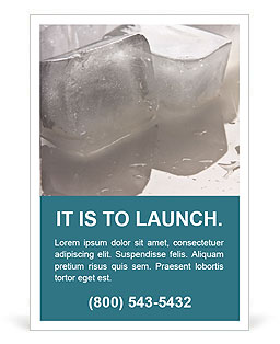 Ice Cubes from Fridge Ad Template