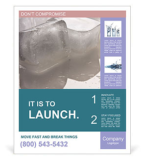 Ice Cubes from Fridge Poster Template