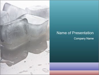 Ice Cubes from Fridge PowerPoint Template