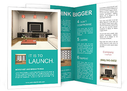 New Livingroom Design Brochure Template