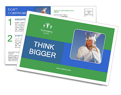 Winter Princess Postcard Template