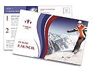 Alps Ski Tour Postcard Template