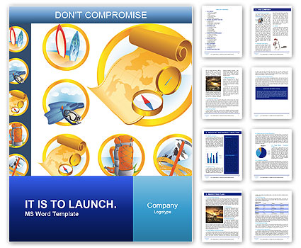 Summer Adventure Collage Word Template