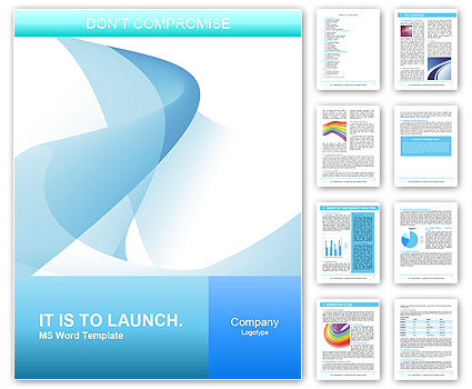 Blue and White Abstraction Word Template