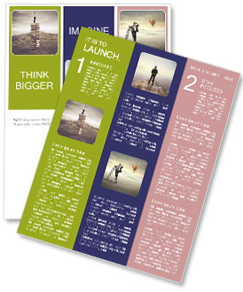 Man Standing on Books Newsletter Template