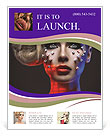 Blue and Red Colors on Woman's Face Flyer Template
