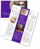 Blue and Red Colors on Woman's Face Newsletter Template