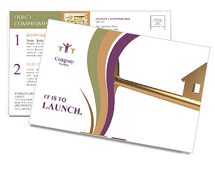Mansion's Key Postcard Template