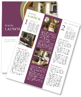 Livingroom in Luxury Mansion Newsletter Template