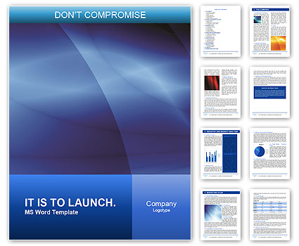 Blue Gradient Word Template