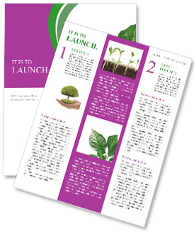 Organic Green Plant Newsletter Template