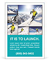 Ski Ride Collage Ad Template