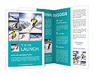 Ski Ride Collage Brochure Template