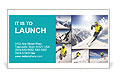 Ski Ride Collage Business Card Template