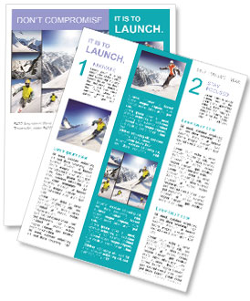 Ski Ride Collage Newsletter Template