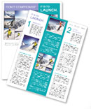 Ski Ride Collage Newsletter Template