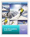 Ski Ride Collage Word Template