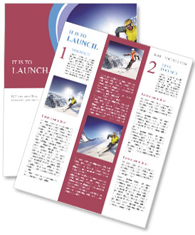 Crazy Ski Ride Newsletter Template