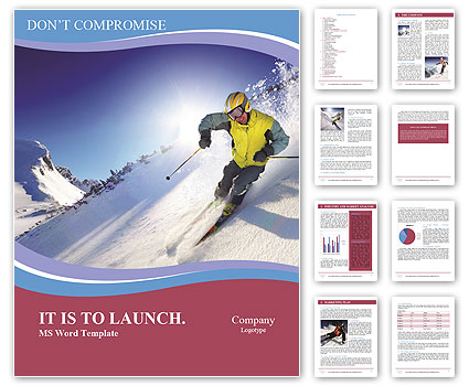 Crazy Ski Ride Word Template