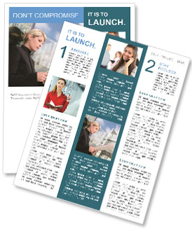 Woman Reading Newsaper Newsletter Template